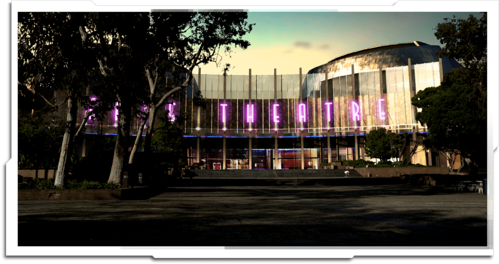 Freelance contract for ‘FlamingCGI’ Visualisation of the Theatre District in ‘Bawadi Square’, a proposed district of Dubailand.