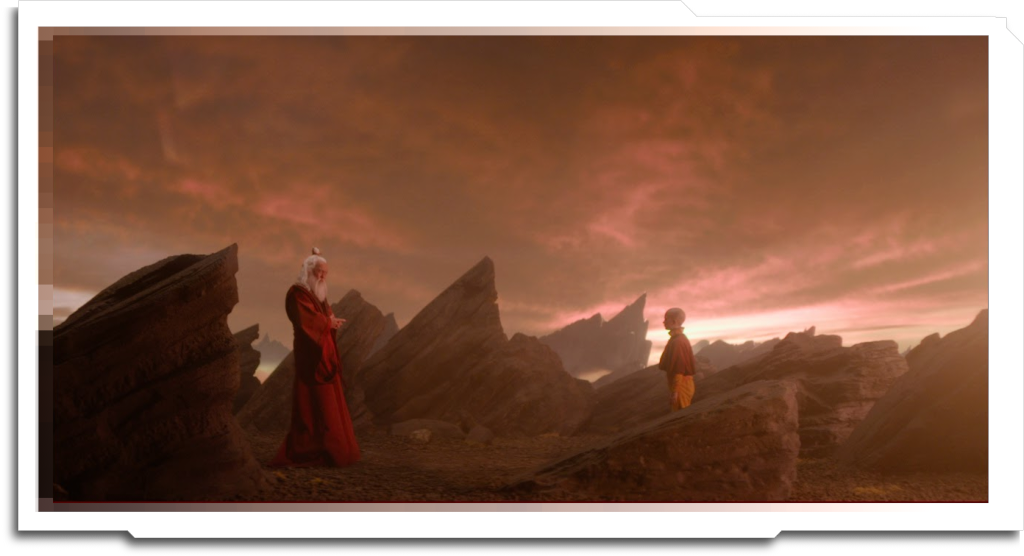 I created an animated flowmap shader and the sky for the Roku’s Mountain sequence. Seemed like a small thing at the time, but the same shader has been used on virtually every show since. Augmentation by BigHugFX, but it looks like some of these backgrounds made the final frame.