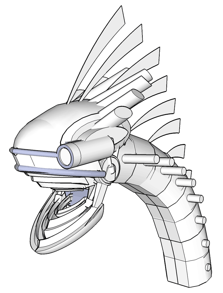 Sketchup models constructed for ‘Steampunk Myths and Legends’. Was published in ‘Creer avec SketchUp’, a french-language book that showcased the different uses of SketchUp in various industries.
