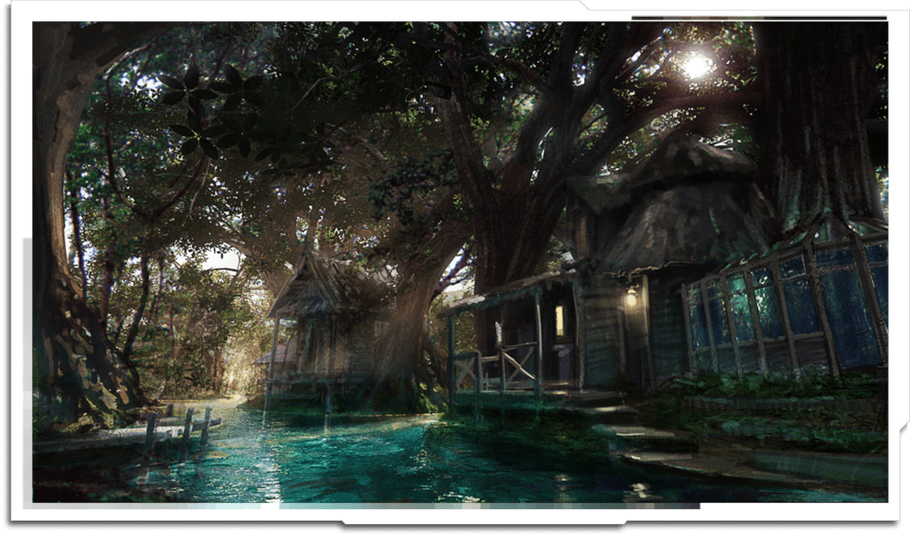 Swamp house concept, based on a base render from ‘Vue’.