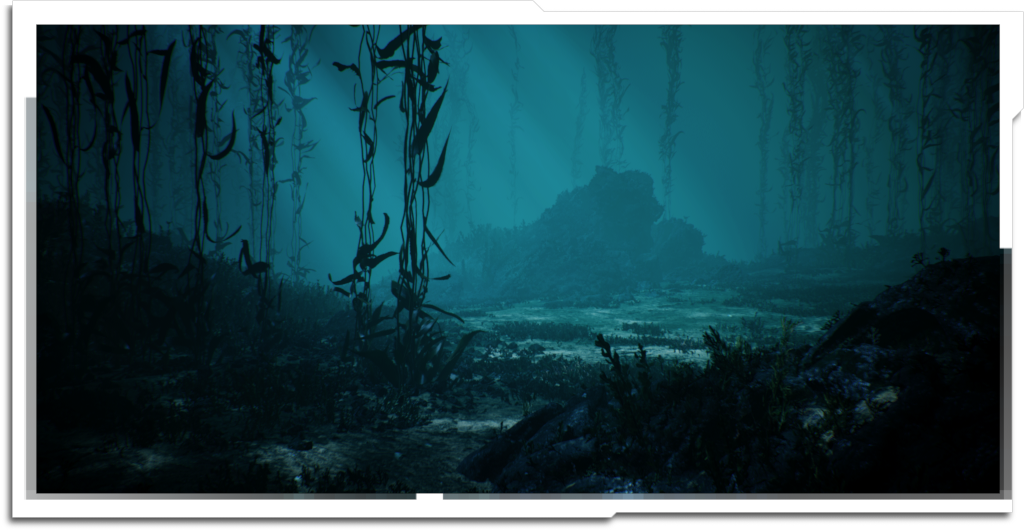 VP showcase at Scarab Digital’s stage in Vancouver, demonstrating the underwater environment created with ‘Greenhouse’, and streamed in to nDisplay as USD.