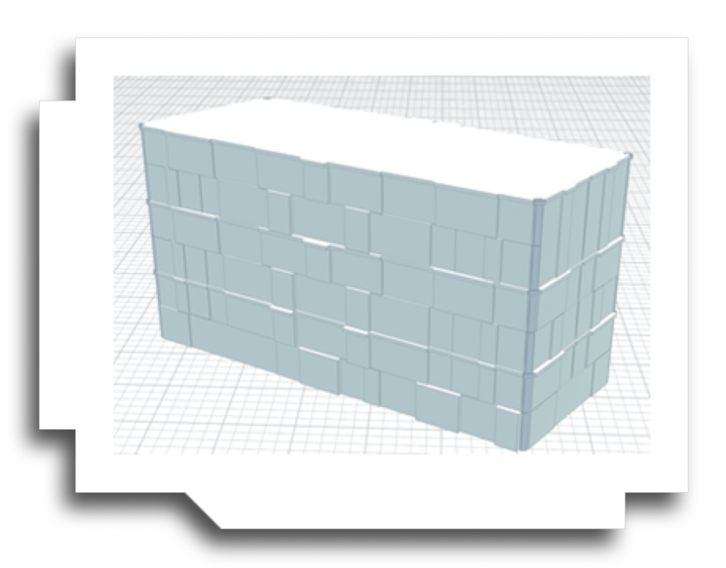 Volumes are subdivided based on modular rules – so a building volume is first split into floor volumes. Each floor volume is then further subdivided into window, wall or column volumes based on it’s position in the overall building.
