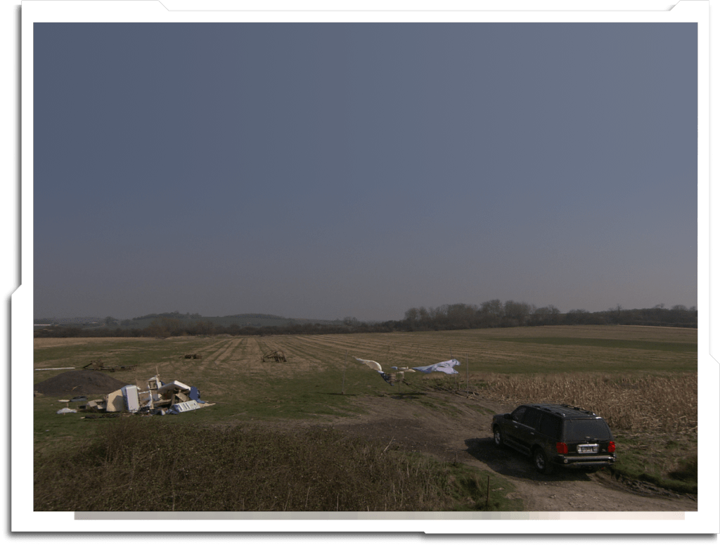 ‘Supercell’ matte painting for the ‘Tornado’ episode. Miniature trailer from ‘The Model Unit’. Source photo for the supercell from ‘Extreme Instability’