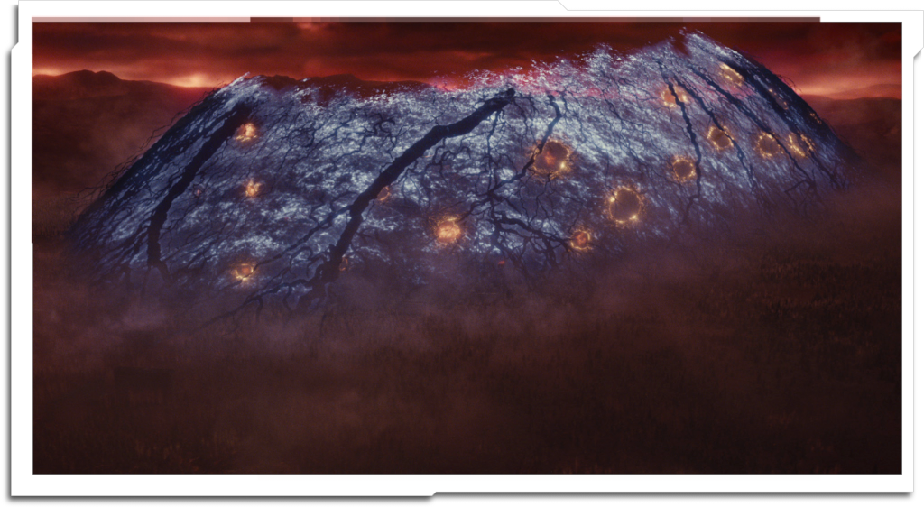 There is actually a fairly detailed matte painting in the background here, but (as is often the case) the DI grade makes it virtually impossible to see anything.