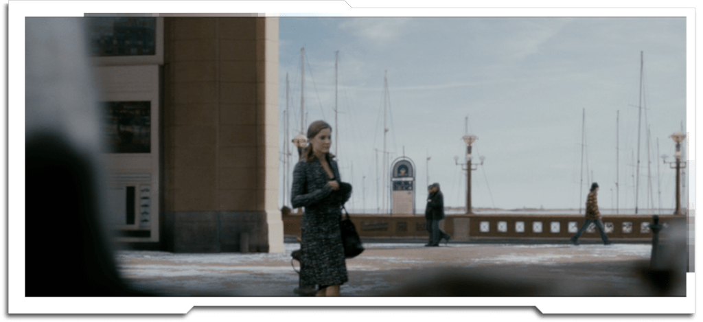 Boston Marina – another shot that could have been filmed on location, but was actually a greenscreen in Ireland.