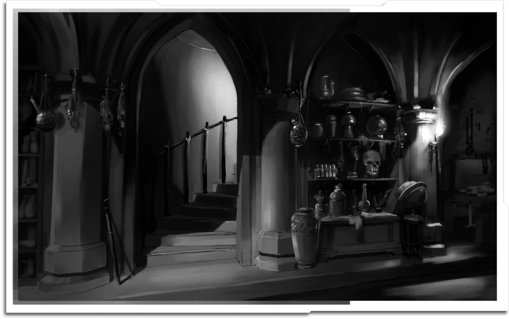 Only direction given was ‘a Crazy Alchemist’s Lair’, so I had a lot of creative freedom.