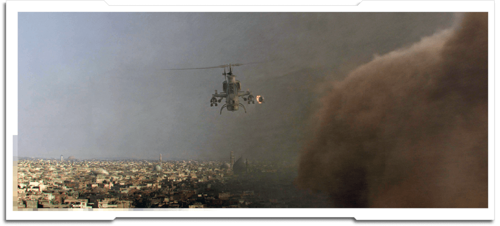 American Sniper – 2015 I didn’t lead this show, but (along with Scott Eade, the head of layout), I supervised the construction of Sadr City, Baghdad as a fully digital environment. The 9km² that was required for this sequence was laid out using Modo replicators, and rendered using Modo’s native renderer.