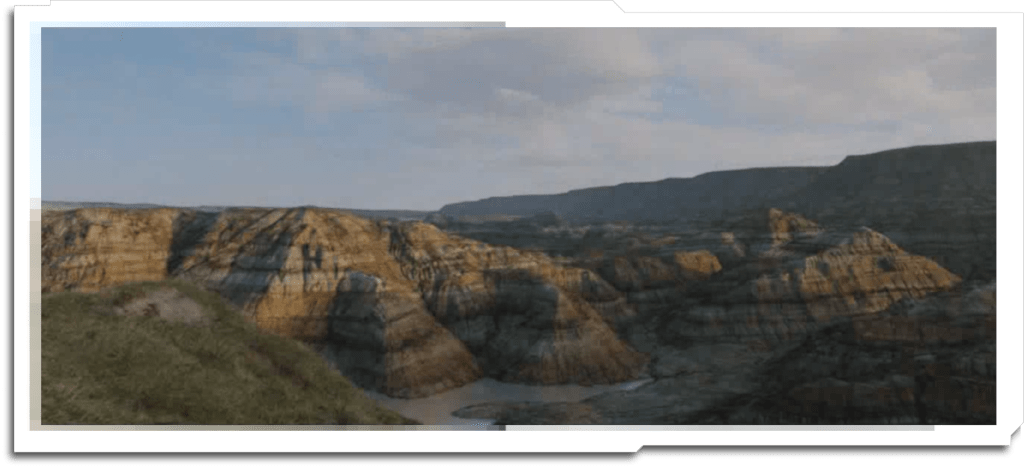 Seventh Son – 2013 The first project I lead from the beginning. The bulk of the shot work I did on the show was a single 800 frame shot – a 50 year timelapse of the Alberta Badlands. I created the timelapse clouds in Terragen, texture variants for the landscape, and also rendered HDRI spheres for the lighting department to use.