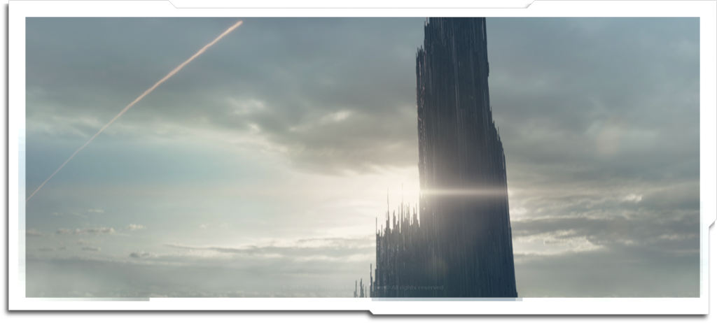 The Dark Tower – 2018 I created a library of textures for the titular ‘Dark Tower’ which were used in a ‘texturebombing’ shader by Tim Crowson. The background sky is a matte painting by Matt Ellis, based on photos I took in the South Pacific. The landscape was a ‘2am’ shot, created in less than 24hrs alongside Michael Gardiner and Eduardo Lopez. It never made the final cut…