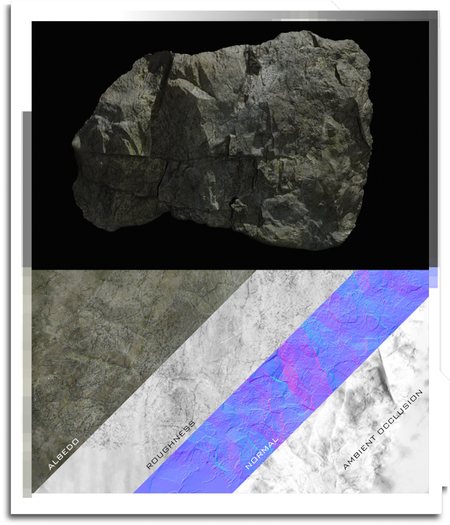 The photogrammetry rocks were shot on a relatively old camera (before I replaced it with a Sony A7R), and were quite soft. This is a substance designer script to up-res and sharpen the edges, to create the appearance of higher quality assets.
