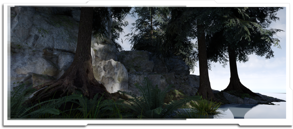 Unreal scene, combining the same assets