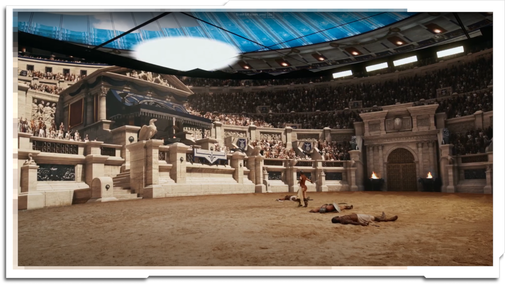 The ‘Circus Maximus’ ended up with around 32,000 virtual crowd actors, while the Colosseum created for ‘The Bet’ had around 80,000. The current limit with this workflow appears to be around 130,000 if the surrounding environment isn’t too heavy.