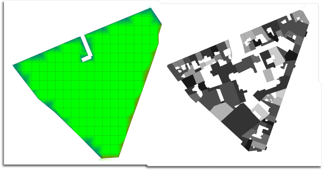 This was another ML project, aimed at generating building footprints for my ‘Greenhouse’ tool. I eventually ended up writing a differentiable SVG renderer in an attempt to make the training fast enough to run on my home machine. Another interesting exercise, which turned into more of an academic challenge than something robust enough to actually do anything useful (an ongoing theme with ML tools).