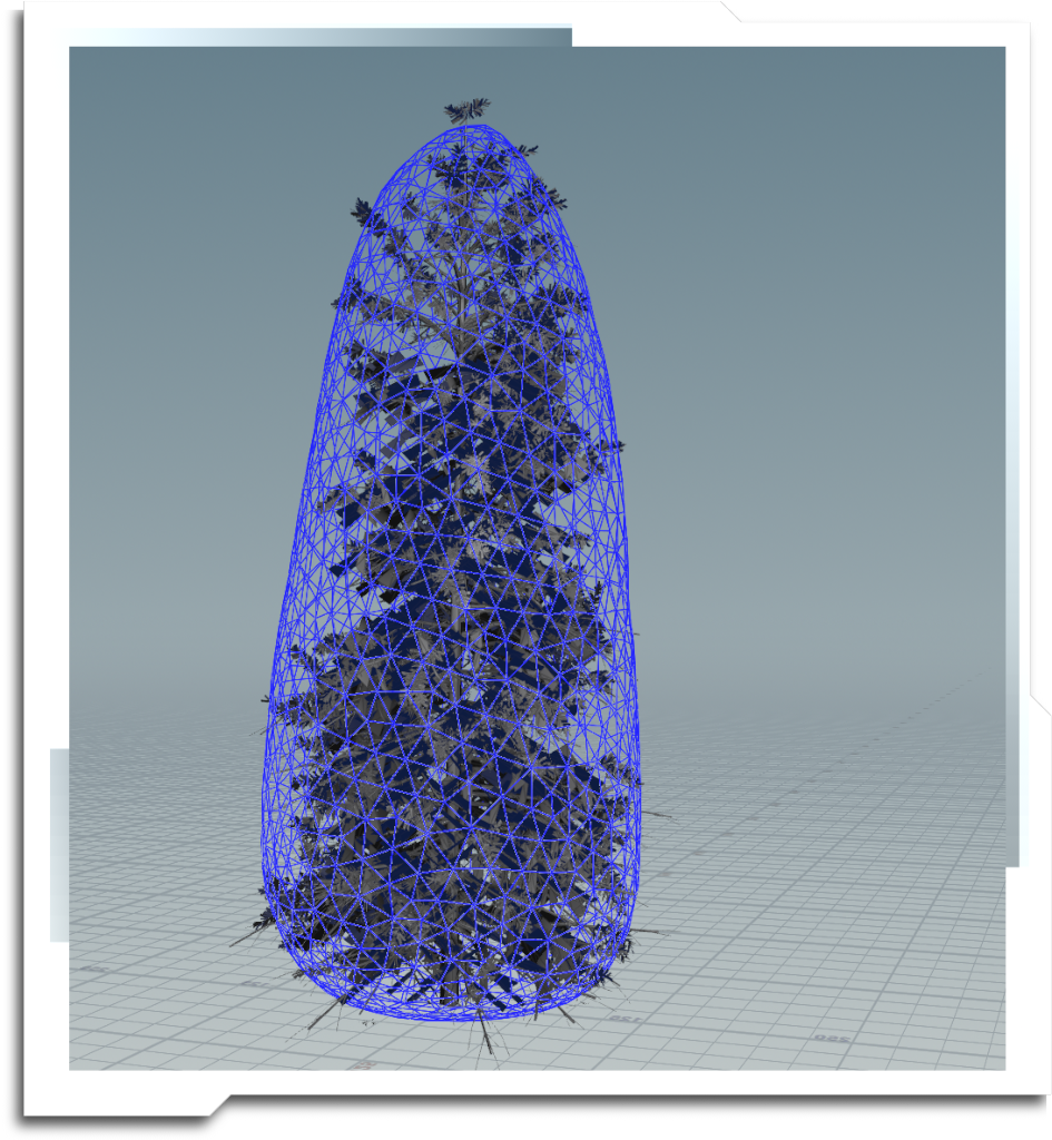 Houdini tool for generating spherical normals and pre-baked AO for foliage. Left is a tree with default normals – right is one with spherical normals. Was used on Avatar:TLA, primarily in the palace environments.