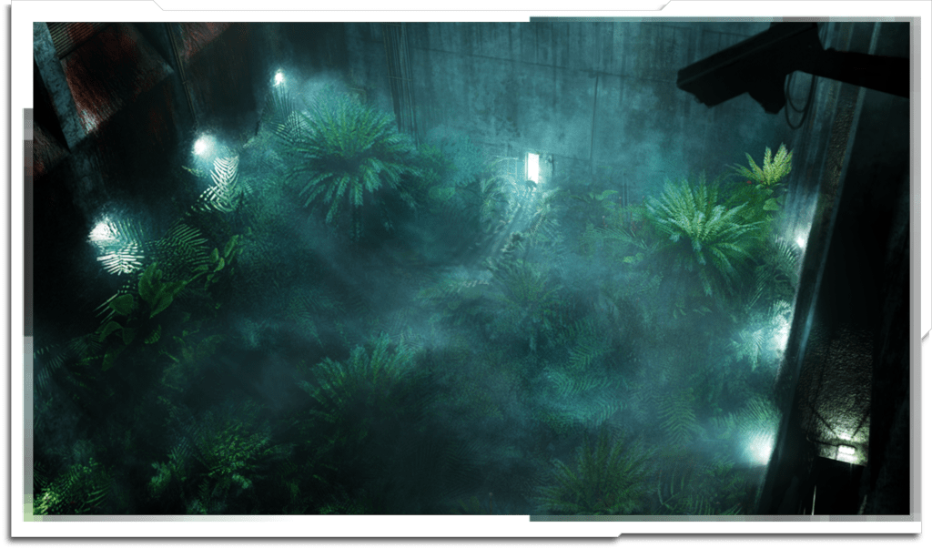 Concept for the Triffid ‘Orchard’. Based on initial artwork by the art director, Dan May. I wrote a script for SketchUp to transfer cameras into Vue, so the camera lineup could be done using SketchUp’s camera match feature, and the final renders could be done with Vue.